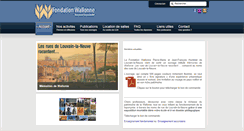 Desktop Screenshot of fondationwallonne.org