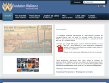 Tablet Screenshot of fondationwallonne.org